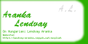 aranka lendvay business card